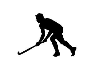 Silhouette of a Ice Hockey player