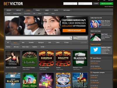 Bet Victor Casino website screenshot
