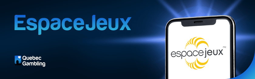 EspaceJeux Casino logo displayed on a mobile phone