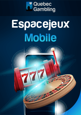 A casino reel and a roulette machine on a mobile phone for Espacejeux mobile app