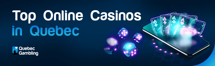 A mobile phone with magical cards and dice for top online casinos in Quebec