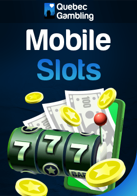 a green slot with coins and cash money coming from a phone that displays mobile slots