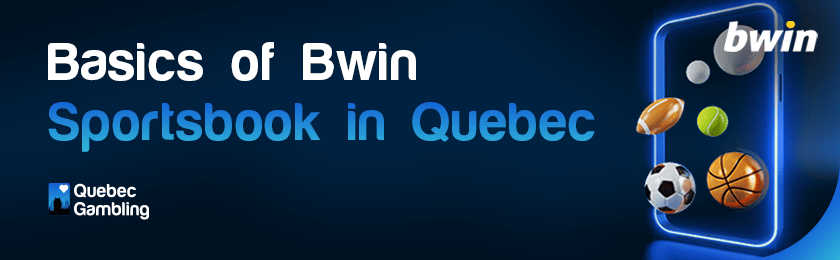 A mobile phone with some playing bolls for the basics of Bwin Sportsbook in Quebec