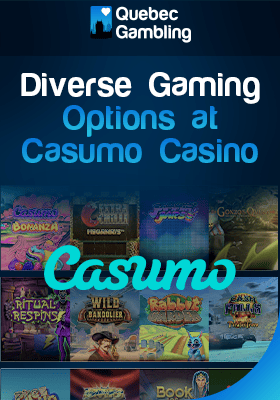 Casumo Casino gaming library with their logo for different game options