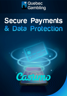 A credit card in a spin loop for Secure Secure Payments and Data Protection of Casumo Casino