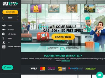 Gate777 Casino website screenshot