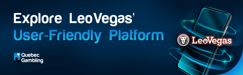 A mobile phone in a spin loop for exploring LeoVegas's user-friendly platform