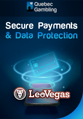 A credit card in a spin loop for Secure Secure Payments and Data Protection of LeoVegas Casino