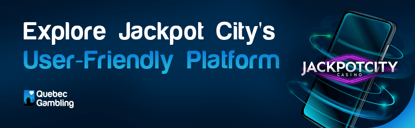 A mobile phone in a spin loop for exploring Jackpot City's user-friendly platform