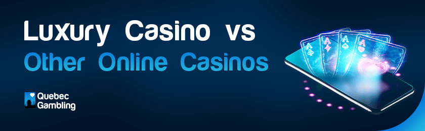 A deck of cards on a mobile phone for Luxury Casino vs. Other Online Casinos