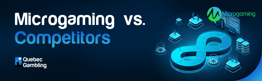 Different gaming code editors, gears, and UI icons for microgaming vs competitors