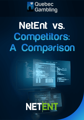 Several points in a computer screens for a comparison NetEnt vs. Competitors