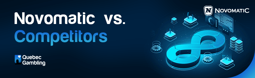 Different gaming code editors, gears, and UI icons for novomatic vs competitors