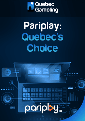 A laptop with some tech images for pariplay Quebec choice