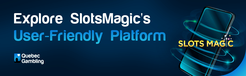 A mobile phone in a spin loop for exploring SlotsMagic's user-friendly platform