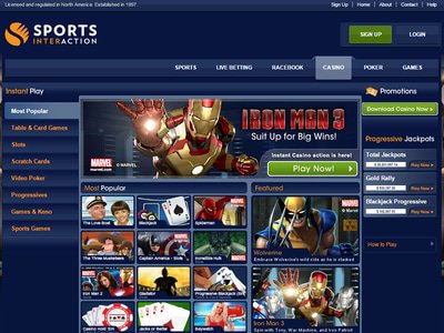 Sports Interaction Casino website