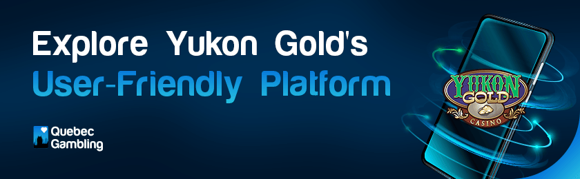 A mobile phone in a spin loop for exploring Yukon Gold's user-friendly platform